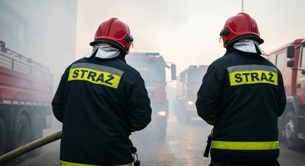 Pożar trawy w Lipowej: strażacy w akcji na Bugaju